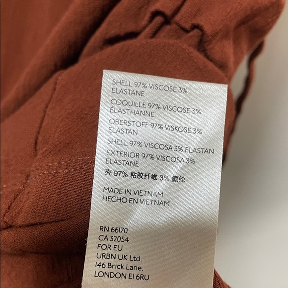 Free People Rough Rider Red Copper Textured Dress As is - Picture 11 of 12